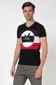 Stone Goose Tricou cu design colorblock si logo brodat Jande Barbati