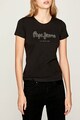 Pepe Jeans London Beatrice szűk fazonú póló strasszkövekkel női