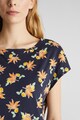 Esprit Tricou din amestec de in, cu model floral Femei