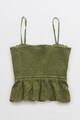 Aerie Top crop cu volan peplum la terminatie Femei