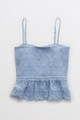 Aerie Top crop cu volan peplum la terminatie Femei