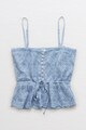 Aerie Top crop cu volan peplum la terminatie Femei