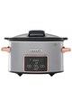 Crock-Pot Slow cooker   Digital Hinged Lid, 3.5L, 210 W, Functie Pastrare la cald, Vas ceramica detasabil, Argintiu Femei