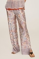 Mango Pantaloni cu model paisley si aspect de satin Winnie Femei