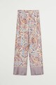 Mango Pantaloni cu model paisley si aspect de satin Winnie Femei