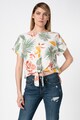 GAP Tricou din amestec de in, cu imprimeu tropical Femei