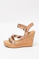 NINE WEST Sandale wedge de piele ecologica Brette Femei