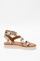 NINE WEST Sandale de piele ecologica cu model piele de reptila Chaya Femei