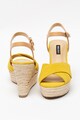 NINE WEST Espadrile wedge de piele intoarsa si piele ecologica Dane Femei