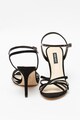 NINE WEST Sandale cu toc inalt si insertii de piele intoarsa Miranda Femei