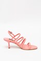 NINE WEST Sandale de piele cu toc inalt si barete multiple Smooth Femei