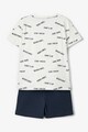 NAME IT Set de pantaloni scurti si tricou din amestec de bumbac organic Baieti