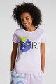 EDC by Esprit Tricou de bumbac organic, cu imprimeu logo Femei