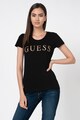 GUESS JEANS Tricou cu imprimeu logo stralucitor Femei