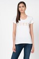 GUESS JEANS Tricou cu imprimeu logo stralucitor Femei