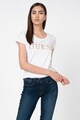 GUESS JEANS Tricou cu imprimeu logo stralucitor Femei