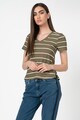 Maison Scotch Tricou tricotat cu decolteu in V Femei