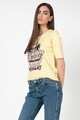 Maison Scotch Tricou cu decolteu in V si imprimeu grafic Femei