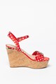 GUESS Sandale din piele cu talpa wedge Gesina Femei