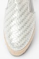 GUESS Espadrile flatform de piele ecologica cu aspect metalizat Femei