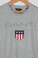 Gant Памучна тениска Shield с лого Момичета
