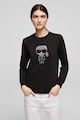 Karl Lagerfeld Bluza sport cu decolteu la baza gatului si logo Femei