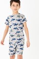 Marks & Spencer Set de pijama cu pantaloni scurti si imprimeu cu rechin - 2 perechi Baieti