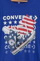 Converse Tricou cu decolteu la baza gatului si imprimeu grafic Americana Shoes Fete