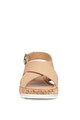 NINE WEST Sandale de piele ecologica, cu talpa cu aspect de pluta Angie Femei