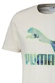 Puma Tricou cu decolteu la baza gatului si imprimeu logo Barbati