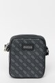 GUESS Geanta crossbody din piele ecologica, cu aspect monograma si logo Dan Barbati