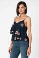 Pepe Jeans London Top cu decolteu in V, imprimeu floral si volane Lea Femei