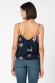 Pepe Jeans London Top cu decolteu in V, imprimeu floral si volane Lea Femei