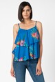 Pepe Jeans London Top vaporos cu imprimeu floral si volane Natalya Femei