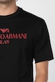 Emporio Armani Tricou cu decolteu la baza gatului si imprimeu logo contrastant Barbati