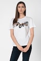 Emporio Armani Tricou cu text brodat Femei