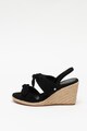 Pepe Jeans London Sandale wedge tip espadrile de piele intoarsa ecologica Shark Honey Femei