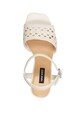 NINE WEST Sandale de piele ecologica, cu toc masiv Gwenny Femei