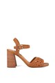 NINE WEST Sandale de piele ecologica, cu toc masiv Gwenny Femei