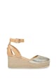 NINE WEST Sandale wedge tip espadrile de piele Audra Femei