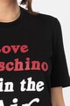 Love Moschino Logós és feliratos pólóruha női