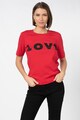 Love Moschino Tricou cu imprimeu cauciucat Femei