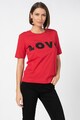 Love Moschino Tricou cu imprimeu cauciucat Femei