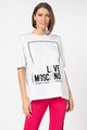 Love Moschino Bő fazonú logómintás póló női