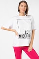 Love Moschino Bő fazonú logómintás póló női