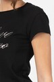 Love Moschino Tricou cu decolteu la baza gatului si strasuri Femei