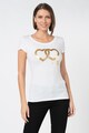 Love Moschino Tricou cu imprimeu metalizat Femei