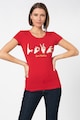 Love Moschino Tricou cambrat cu imprimeu grafic Femei