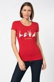 Love Moschino Tricou cambrat cu imprimeu grafic Femei