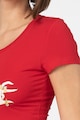 Love Moschino Tricou cambrat cu imprimeu grafic Femei